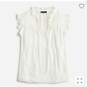 J.Crew ruffle tie-neck blouse